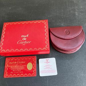 Cartier カルティエ 小銭入れ ボルドー ハイブランド ケースあり コインケース 財布 レザー コインパース ブランド 小物入れ ウォレット