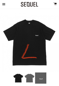 【新品正規】黒 L / sequel SQ-23SS-ST-14 POCKET T-SHIRT BLACK / シークエル ポケットTシャツ Tシャツ 刺繍 fragment FRGMT 藤原ヒロシ