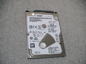 送料230円より 320GB SATA HDD 2.5インチ NO.1RH 1849回 4961時間　ゼロ書き込み HGST Z5K500-320