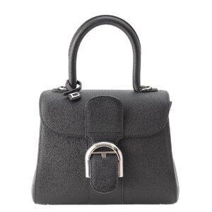 【デルヴォー】Delvaux　ブリヨン ミニ ロデオカーフ 2way ショルダー ハンドバッグ ノアール ブラック 【中古】【正規品保証】214188