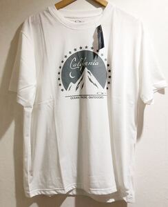 LL【新品】OP メンズ プリントTシャツ オーシャンパシフィック ロゴTシャツ 半袖Tシャツ タグ付き ホワイト 春夏 サーフ ブランド 吸汗速乾