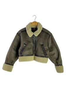 SNIDEL◆22AW/×ALPHA INDUSTRIES/B-3 ショートジャケット/0/フェイクレザー/SWFJ225012//