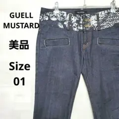 ✧未使用✧GUELL MUSTARD✧ グエルマスタード✧デニム✧Ｇパン✧骸骨✧