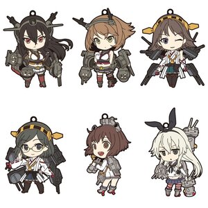 全6種セット 艦隊これくしょん 艦これ ねんどろいどぷらす ラバーストラップ 第三艦隊 ラバスト 長門 陸奥 比叡 霧島 雪風 島風