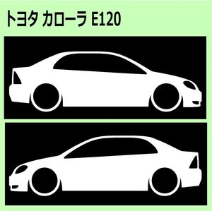 C)TOYOTA_カローラCOROLLA_E120 車両ノミ左右 カッティングステッカー シール