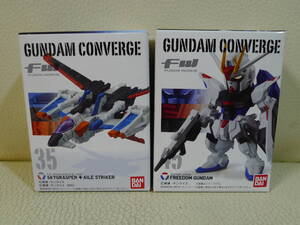 バンダイ 食玩 FW GUNDAMCONVERGE ガンダムコンバージ 35.スカイグラスパー+エールストライカー 45.フリーダムガンダム