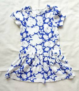 PETIT BATEAU★プチバトー★ワンピース★半袖★ブルー系★12m★74cm