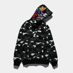 【人気デザイン】アベイシングエイプ パーカー a bathing ape シャークパーカー bape シャークパーカー 男女兼用 長袖 パーカー