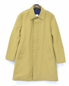 Mr.GENTLEMAN ミスタージェントルマン ATHLETICS STAINCOLLAR COAT アスレティックステンカラーコート S BEIGE 60/40クロス 比翼 SOUTIEN