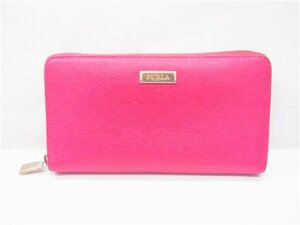 ◎ FURLA ◎　フルラ　長財布　ラウンドジップ　レディース　ピンク　◎USED