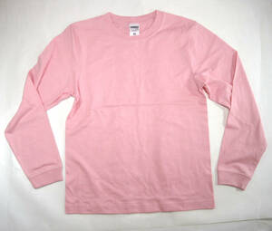 新品　LIFE MAX 6.2オンス ヘビーウェイト ロングスリーブTシャツ　XSサイズ　ピンク　丸首 長袖 パステルカラー シャツ