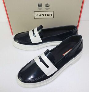 定価16000 新品 本物 HUNTER W REF CNTRST PENNY LOAFERS GLS 靴 ローファー ハンター WFF1080RGL JP23 US6 UK4 EU37 237-240258-270