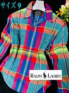 RALPH LAUREN COUNTRY　ラルフローレン　ポロカントリ―　ポロカン　チェックシャツ　復刻品　長そで　サイズ9　ユニセックス