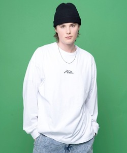 「FILA」 長袖Tシャツ M ホワイト メンズ