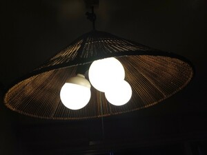 通電確認 ラタン風 ランプ 照明 おしゃれ 天井 天井照明 天井照明 ランプ ハンギングランプ 吊り下げ 北欧 和室 和風 昭和レトロ 