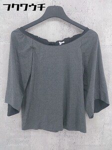 ◇ SHIPS シップス 八分袖 Tシャツ カットソー サイズM ダークグレー レディース