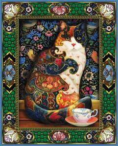 (829PZ) 1000ピース ジグソーパズル 米国輸入●WH● ペインテッド猫 The Painted Cat 
