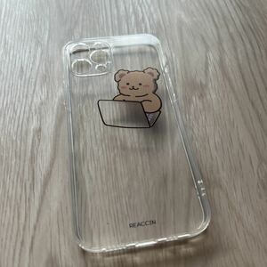 iPhone12 pro TPU ソフトケース クマ＆PC柄　カメラ保護