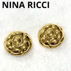 VINTAGE NINA RICCI GOLD FLOWER EARRINGS