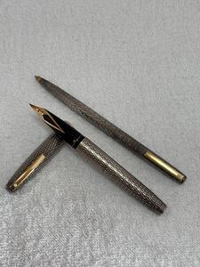 【125-6】1円〜 SHEAFFER シェーファー スターリング 万年筆 ボールペン ペン先 14K 585 シルバー メンズ 同梱不可