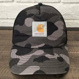 ★激レア★ Carhartt × BAPE スナップバック キャップ カーハート a bathing ape エイプ ベイプ trucker hat cap black camo NIGO i98