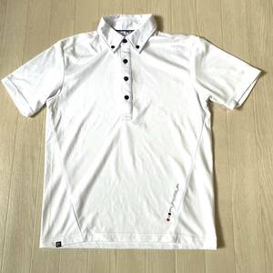 新品　FILA GOLF フィラゴルフ　ポロシャツ　サイズM　ホワイト　ゴルフ ボタンダウン レジャー キャンプ アウトドア