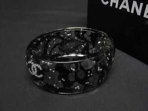 1円 ■美品■ CHANEL シャネル ココマーク 13P パール ブレスレット バングル アクセサリー レディース ブラック系 AY8838