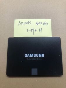 AK0033【中古動作品】SAMSUNG 内蔵 SSD 500GB /SATA 2.5インチ動作確認済み 使用時間10390H