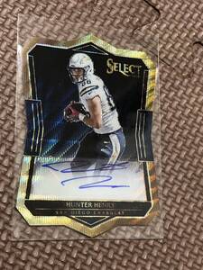 10枚限定直筆サイン！NFL Hunter Henry auto 2016 select prizm patrots