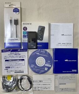 SONY ソニー WALKMAN NW-S716F ブラック デジタルウォークマン 専用ケーブル付き 録音用 取説箱付き USED