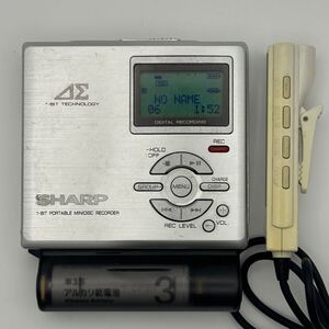 SHARP シャープ MDポータブルレコーダー MD-DR7 2 シルバー 3 MDレコーダー 