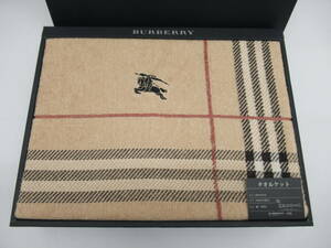 ★☆バーバリー BURBERRY タオルケット 西川産業 日本製 綿100％ 140×190ｃｍ シングル 未使用品☆★