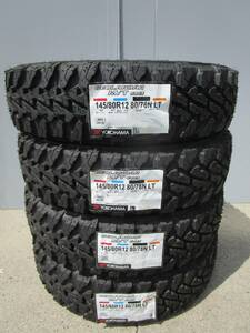 全国送料込み■ヨコハマジオランダーMT■145/80R12LT 80/78N■新品４本セット■軽トラ軽バンエブリイキャリイハイゼットアトレーNバン