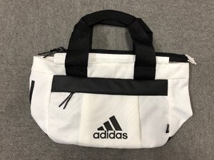 1円～【美品】adidas　アディダス　ラウンド　トートバッグ　ゴルフ　ポーチ　手提げ