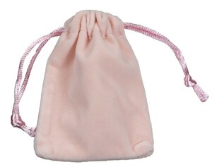 5枚1セット フロッキー アクセサリー ジュエリー ネックレス 巾着袋 プレゼント 入れ物 持ち運び可能 ピンク クリックポスト