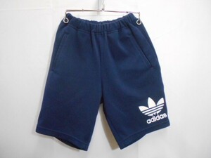 71 送60サ 0605$D12 adidas アディダス デサント製 ジャージ ハーフパンツ ATS-333PA ネイビー サイズM 中古品