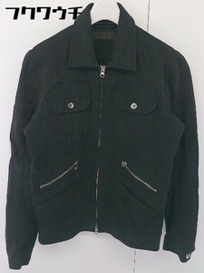 ◇ TRANS CONTINENTS トランスコンチネンツ 長袖 ジップアップ ジャケット サイズL ブラック メンズ
