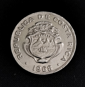 新春セール！アンティークコイン コイン コスタリカ １colon銀貨1968 