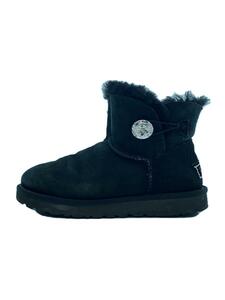 UGG australia◆MINI BAYLEY BOTTUN BRING /ブーツ/24cm/BLK/1016554