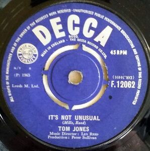 英7 Tom Jones Its Not Unusual F12062 Decca /00080