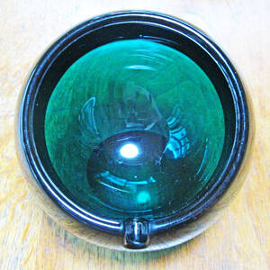 ★幻★入手困難★珍色★USAビンテージ VIKING ashtray TEAL ティール/ミッドセンチュリー/スペースエイジ/アンティーク/レトロ/ガラス灰皿