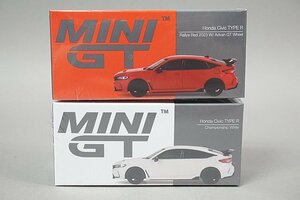 MINI GT / TSM 1/64 Honda ホンダ シビック タイプR チャンピオンシップホワイト / ラリーレッド 2023 W/Advan GT Wheel 2点セット