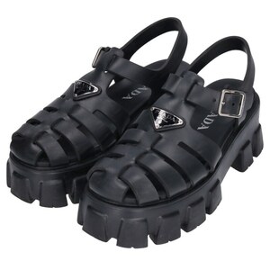 プラダ MONOLITH RUBBER SANDAL サイズ:38 モノリス ラバーサンダル 中古 BS99