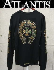 CHROME HEARTS 銀座店 クロムハーツ 新品 セメタリークロス ホースシュー カモフラージュ ロンT 長袖 メンズ size:XL 黒 94771