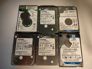 ★送料無料！HDD 2.5インチ SATA 1TB×6個セット 計6.0TB