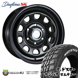 4本セット DAYTONA SS デイトナSS 15x6.5J 6/139.7 +40 BK MUDSTAR マッドスター ワンパク M/T 215/75R15 WL ハイエース 200系