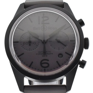 ベル＆ロス Bell＆Ross BRV126-RS40-ST/SRB ヴィンテージ BR126 コマンド クロノグラフ デイト 自動巻 メンズ 美品 箱・保証書付 M#134573