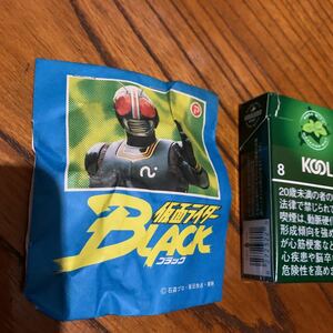 仮面ライダーブラック　青袋【駄菓子屋・当時物】消しゴム入り・未開封保管品【現状現品同等品渡し】倉庫長期保管品