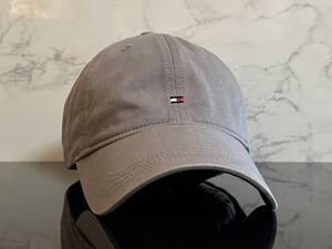 【未使用品】568KA★TOMMY HILFIGER トミー・ヒルフィガ－ キャップ 帽子 CAP クールで合わせ易いグレーのコットン素材《FREEサイズ》