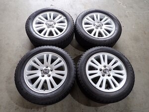 YS8783【送料無料205/55R16】VOLVO ボルボ純正 V70純正 ブリヂストン 中古スタッドレス▼16×7J 108/5H ET49▼品番:30660452